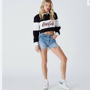 Kith Women x Coca-Cola Cropped Rugby Black size: M